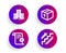 Package, University campus and Technical documentation icons set. Stairs sign. Vector