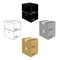 Packaged boxes with goods. Logistics delivery single icon in cartoon,black style isometric vector symbol stock