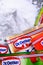 Packages of Dr. Oetker products