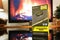 Packaging box of Corsair DDR RAM dual kit, LPX Vengeance Black 32GB DDR4 3200 MHz, CL 16, on a reflective surface