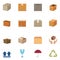 Packaging boxes icons