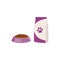 Packaging of food and bowl full of feed for dog or cat a vector illustration