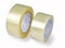 Packaging tapes, two rolls of transparent tape, isolated image o