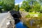 Packhorse bridge over the Malham Beck, Malham, Yorkshire Dales, North Yorkshire, England, UK, Western Europe