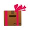 packing box carton with ribbon