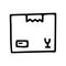 packing box line vector doodle simple icon