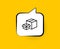Packing boxes line icon. Delivery parcel sign. Cargo box. Vector