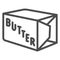 Packing of butter line icon, dairy products concept, Margarine Pack Bar sign on white background, Pack of butter icon in