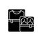 Packing cubes black glyph icon