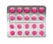 Packing large round pink pills