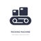 packing machine icon on white background. Simple element illustration from Tools and utensils concept