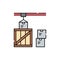Packing orders olor line icon. Pictogram for web page, mobile app