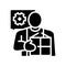 packing services facilitator glyph icon vector illustration