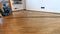 pad sander sanding oak hardwood floor