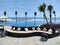 Padang - June, 16 2022: Exotic view of Marawa Beach Club, Padang city with clear sky