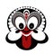 A `Padayani` face. Padayani is a ritualistic art form of Kerala, India.