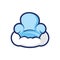 Padded Cloud Flying Seat - Home Furnishing Illustration