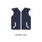 padded vest icon on white background. Simple element illustration from clothes concept