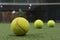 Paddle ball in astroturf court