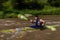 Paddle Blur Athlete Canoe Race