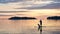 Paddle Boarding with dog on Georgian Bay in Killbear Provincial Park