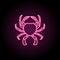 Paddle crab neon icon. Simple thin line, outline vector of fish icons for ui and ux, website or mobile application