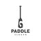 Paddle Logo, Boat Paddle Vector, Crossed Paddle Icon, Illustration Symbol Simple Design