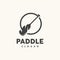 Paddle Logo, Boat Paddle Vector, Crossed Paddle Icon, Illustration Symbol Simple Design