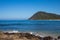 Paddleboarders and surfers enjoy the surf in the Pacific Ocean.