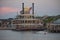 Paddlefish on sunset background. It is an iconic restaurant located aboard a luxurious steamboat at Lake Buena Vista 1