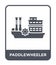 paddlewheeler icon in trendy design style. paddlewheeler icon isolated on white background. paddlewheeler vector icon simple and