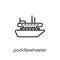 paddlewheeler icon. Trendy modern flat linear vector paddlewheeler icon on white background from thin line Transportation collect