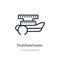 paddlewheeler outline icon. isolated line vector illustration from transportation collection. editable thin stroke paddlewheeler