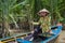 Paddling in the Mekong delta