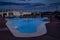 Paddling pool at sutton on sea by nightt