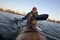 Paddling workout in a sea kayak