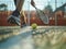 Padel Game Focus: Ball and Racket on Court