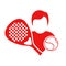 Padel player symbol