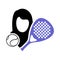 Padel player symbol