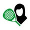 Padel player symbol