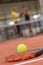 Padel racket and ball