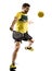 Padel tennis player man isolated white background