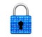 Padlock with Binary Code Isolated