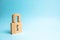 A padlock on a blue background. information safty. concept of the preservation of secrets, information and values. Protection
