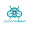 Padlock cloud logo