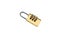 Padlock with code isolated with clipping path