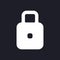 Padlock dark mode glyph ui icon