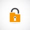 Padlock design flat icon