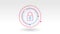 Padlock digital tech logo icon security background