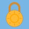 Padlock icon. Code lock.